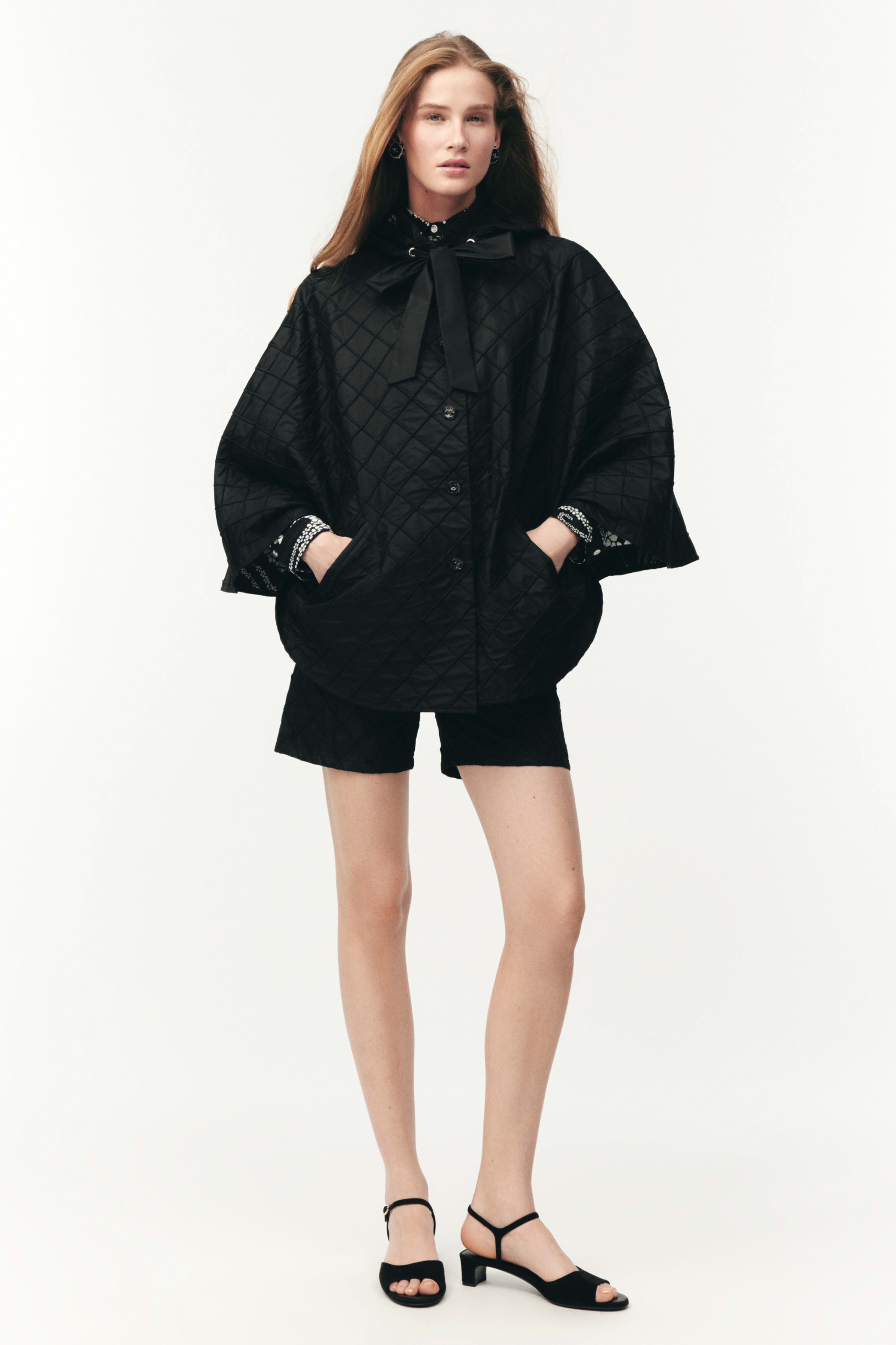 Skjorte - Sort & Hvid - Printed Cotton Voile - Standardvisning
